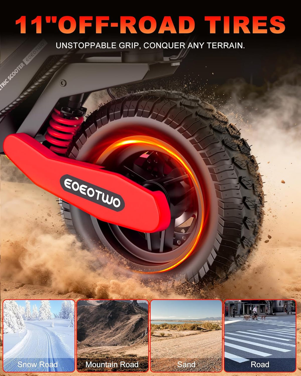 Electric Scooter for Adults, 1200W Peak Motor Fast E Scooter, Foldable